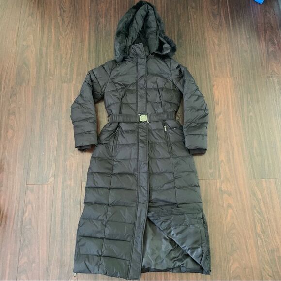 DKNY Quilted Puffer Parka Coat Jacket Down Feather - Picture 1 of 9